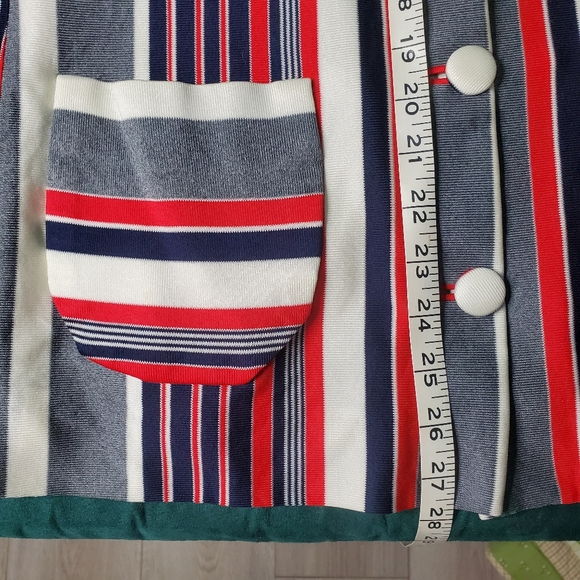 VINTAGE handmade stripe sleeveless button-up - Picture 9 of 9